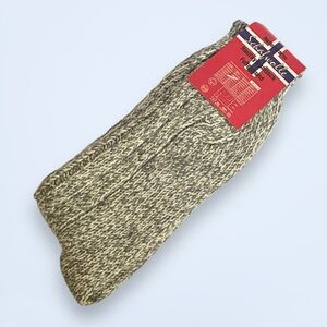 NWT Norwegian Schafwolle Men’s Wool Boot Socks Camping Hiking Cold Weather